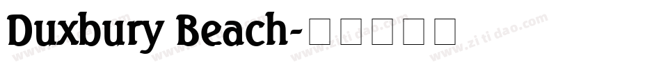 Duxbury Beach字体转换